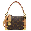 LOUIS VUITTON Side Trunk PM Monogram Canvas Tote Shoulder Bag Brown