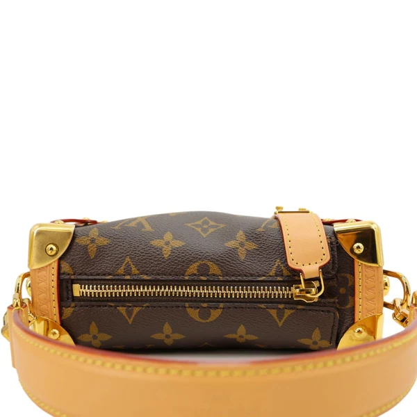 LOUIS VUITTON Side Trunk PM Monogram Canvas Tote Shoulder Bag Brown