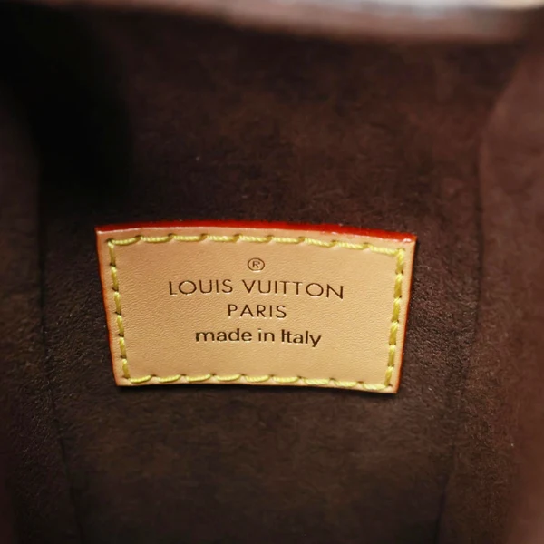 LOUIS VUITTON Side Trunk PM Monogram Canvas Tote Shoulder Bag Brown
