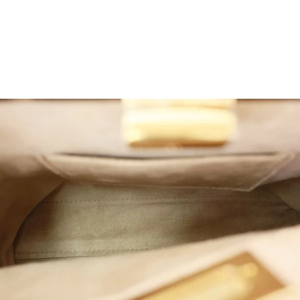 FENDI Peekaboo Selleria Mini Cuoio Romano Leather Satchel Bag Beige
