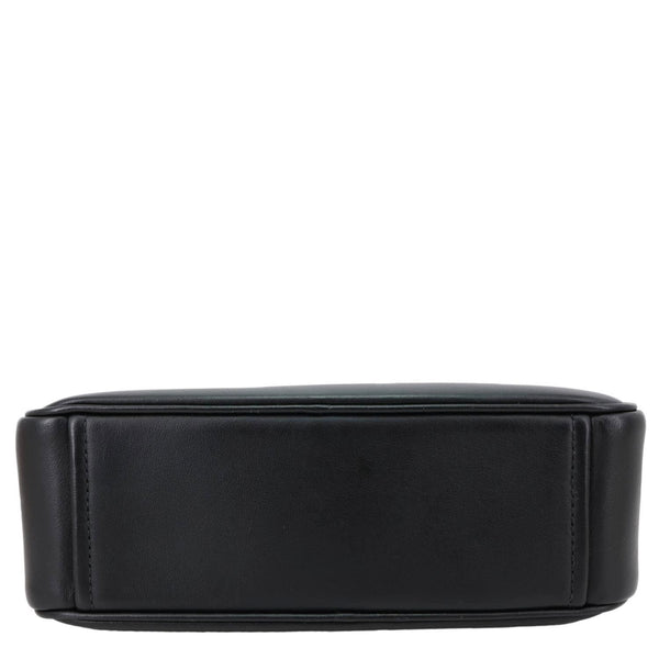 PRADA City Racing Logo Bandoliera Calf Leather Crossbody Bag Black