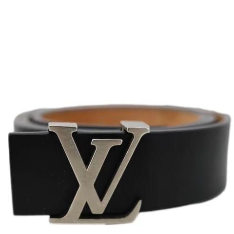 LOUIS VUITTON LV Initiales Leather Belt Size 85/34 Black