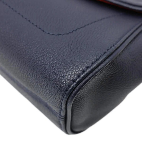 LOUIS VUITTON Saint Germain PM Monogram Empreinte Leather Shoulder Bag Navy Blue