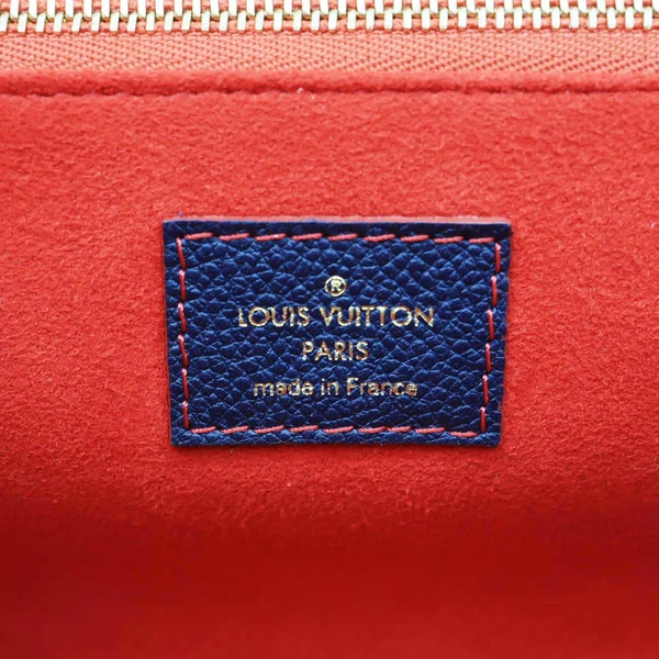 LOUIS VUITTON Saint Germain PM Monogram Empreinte Leather Shoulder Bag Navy Blue