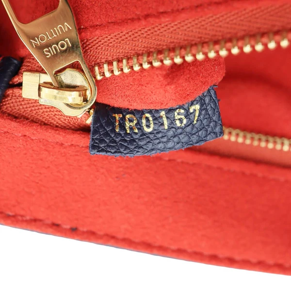 LOUIS VUITTON Saint Germain PM Monogram Empreinte Leather Shoulder Bag Navy Blue