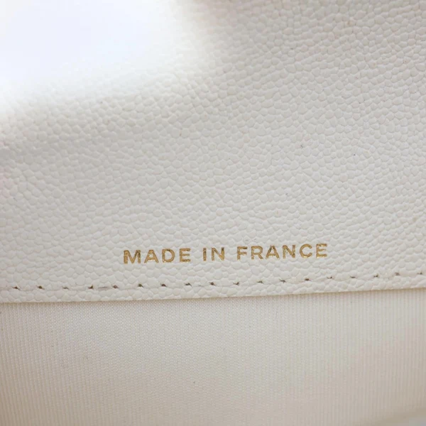 CHANEL Boy Quilted Caviar Leather Card Holder Off White