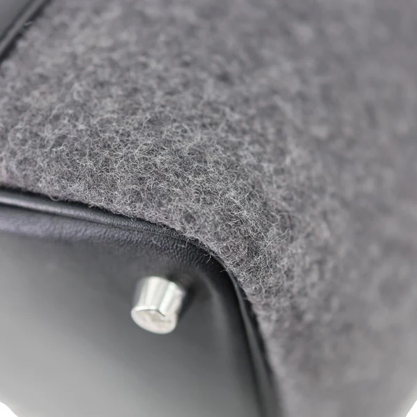 HERMES Picotin Lock 18 Soft Felt Satchel Bag Grey