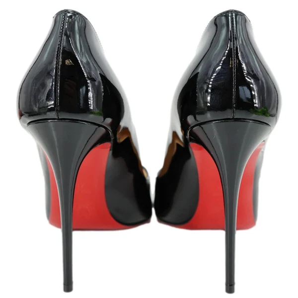 CHRISTIAN LOUBOUTIN Pigalle Follies 100 Patent Leather Pumps Black Size 40.5