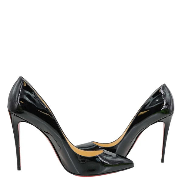 CHRISTIAN LOUBOUTIN Pigalle Follies 100 Patent Leather Pumps Black Size 40.5