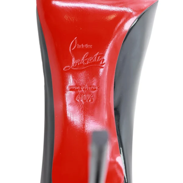 CHRISTIAN LOUBOUTIN Pigalle Follies 100 Patent Leather Pumps Black Size 40.5