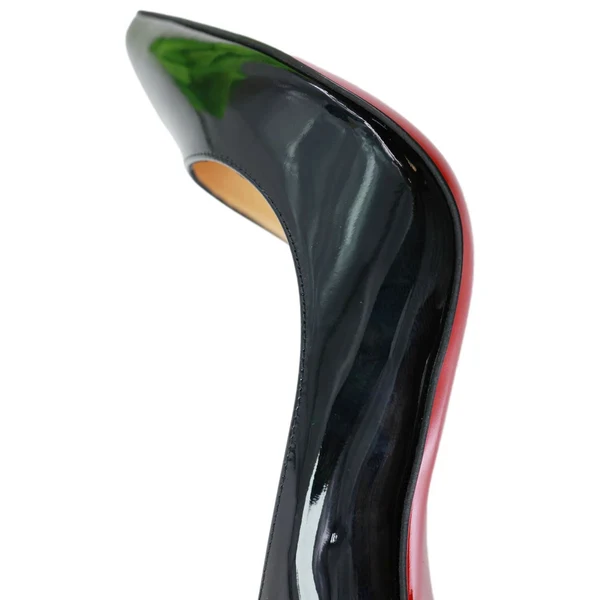 CHRISTIAN LOUBOUTIN Pigalle Follies 100 Patent Leather Pumps Black Size 40.5