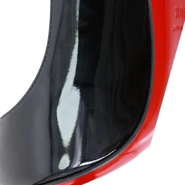 CHRISTIAN LOUBOUTIN Pigalle Follies 100 Patent Leather Pumps Black Size 40.5