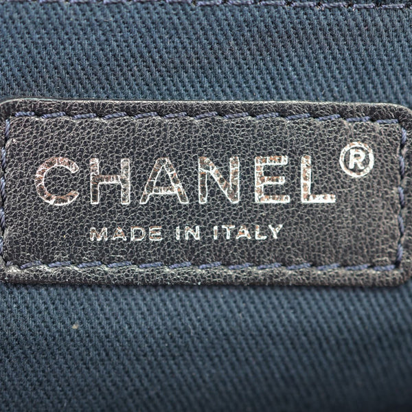 CHANEL Deauville Medium Denim Tote Bag Navy Blue