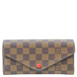LOUIS VUITTON Josephine Damier Ebene Wallet Brown