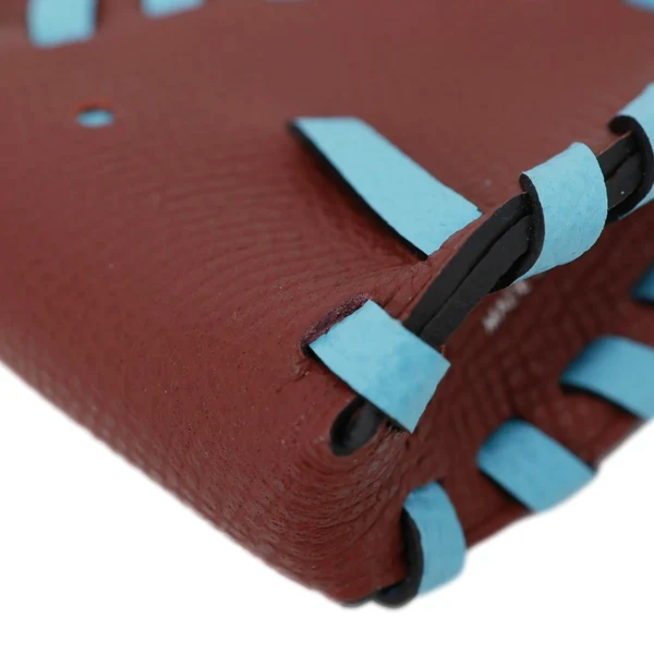 HERMES Cheval Tresse Epsom Calfskin Leather Charm Brown