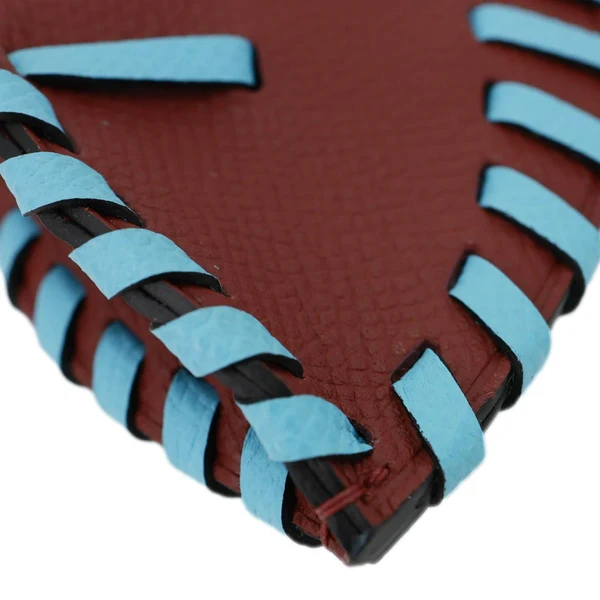 HERMES Cheval Tresse Epsom Calfskin Leather Charm Brown