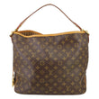 LOUIS VUITTON Delightful MM Monogram Canvas Hobo Shoulder Bag Brown