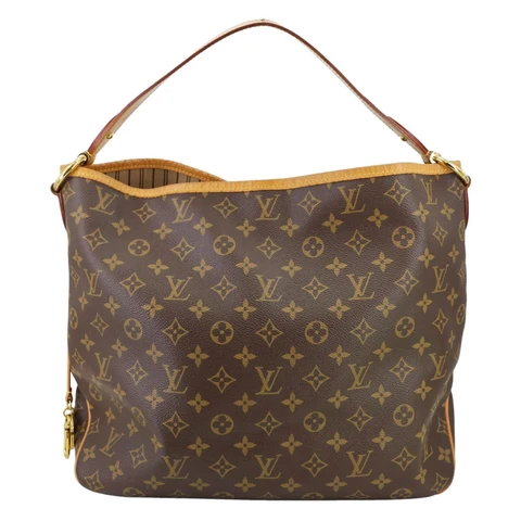 LOUIS VUITTON Delightful MM Monogram Canvas Hobo Shoulder Bag Brown