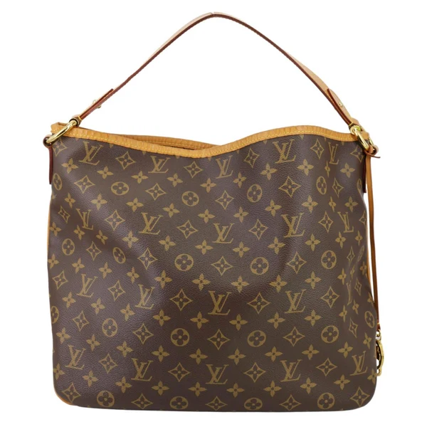 LOUIS VUITTON Delightful MM Monogram Canvas Hobo Shoulder Bag Brown