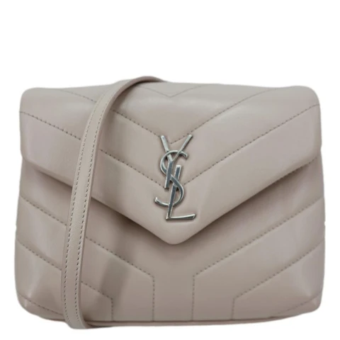 YVES SAINT LAURENT Loulou Toy Quilted Leather Crossbody Bag Pink