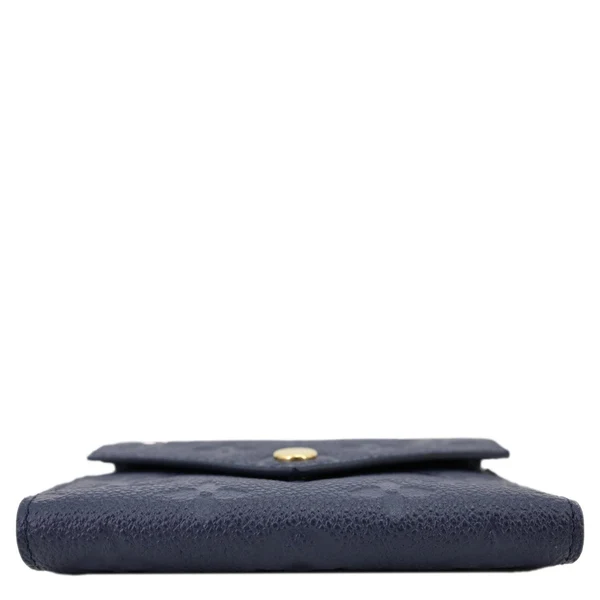 LOUIS VUITTON Victorine Monogram Empreinte Leather Wallet Navy Blue