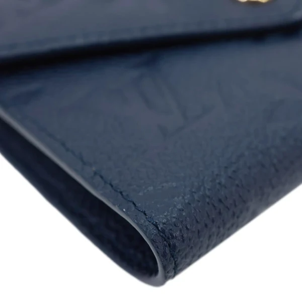 LOUIS VUITTON Victorine Monogram Empreinte Leather Wallet Navy Blue