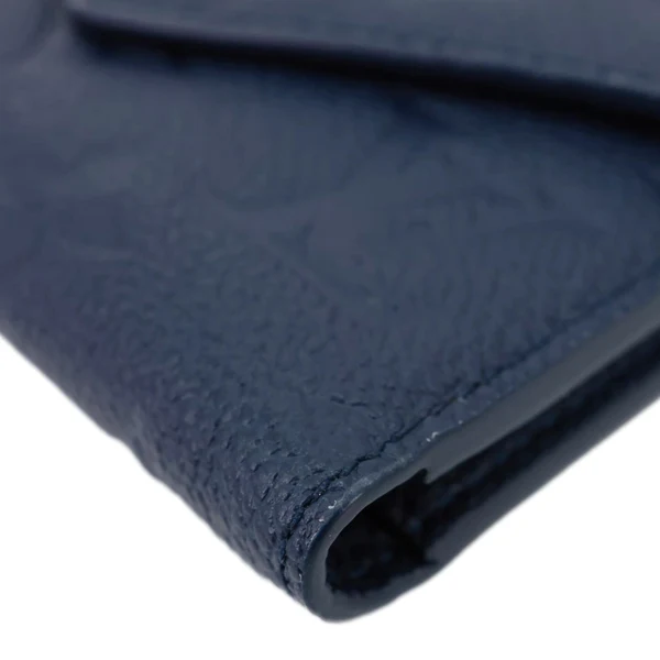 LOUIS VUITTON Victorine Monogram Empreinte Leather Wallet Navy Blue