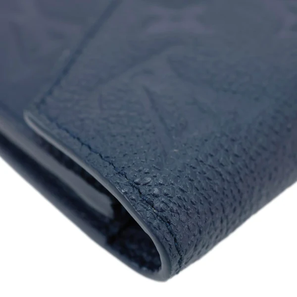 LOUIS VUITTON Victorine Monogram Empreinte Leather Wallet Navy Blue