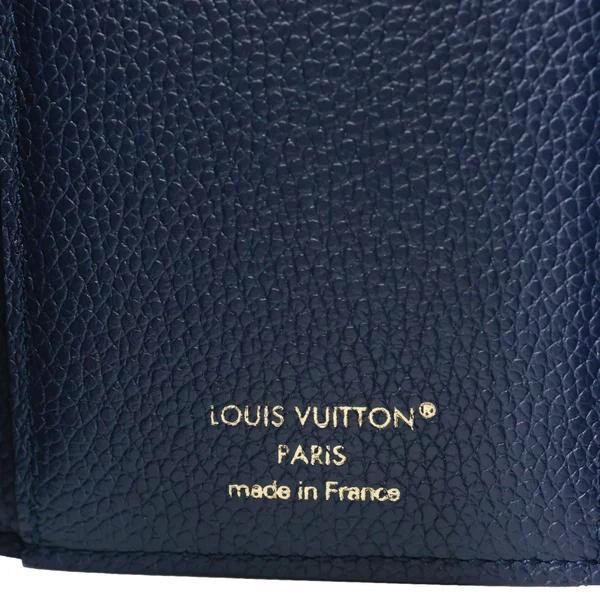 LOUIS VUITTON Victorine Monogram Empreinte Leather Wallet Navy Blue
