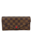 LOUIS VUITTON Josephine Damier Ebene Wallet Brown
