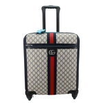 GUCCI Savoy Cabin Trolley Small GG Supreme Canvas Travel Bag Blue 786159