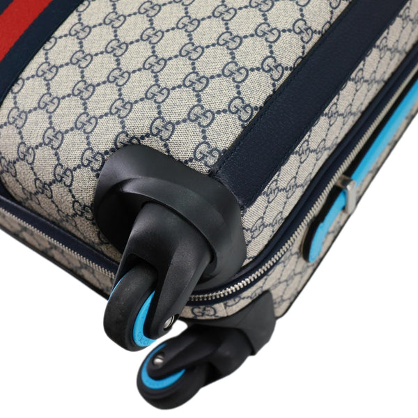GUCCI Savoy Cabin Trolley Small GG Supreme Canvas Travel Bag Blue 786159