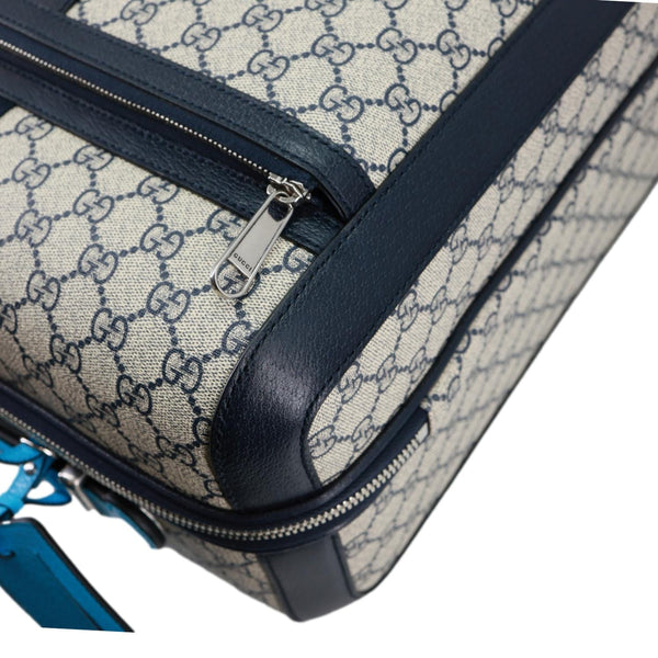 GUCCI Savoy Cabin Trolley Small GG Supreme Canvas Travel Bag Blue 786159