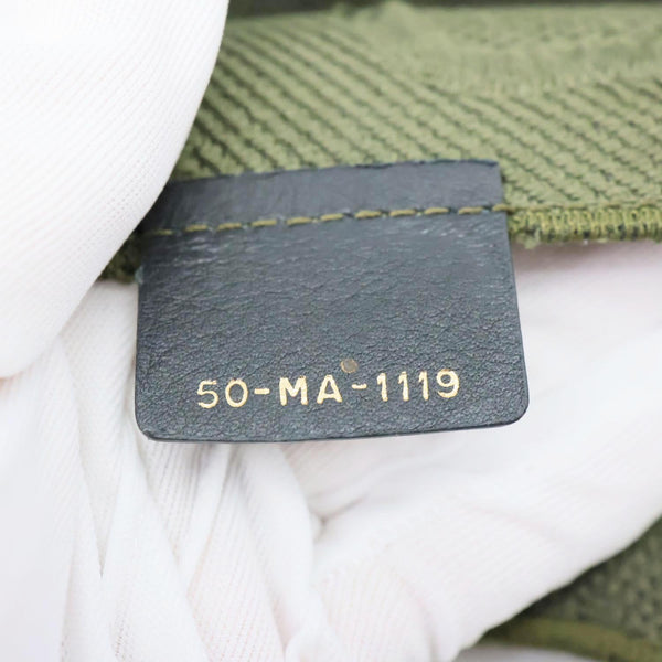 CHRISTIAN DIOR Saddle Embroidered Camouflage Canvas Belt Bag Green