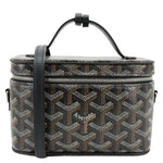 GOYARD Muse Vanity Case Mini Monogram Chevron Canvas Shoulder Bag Black