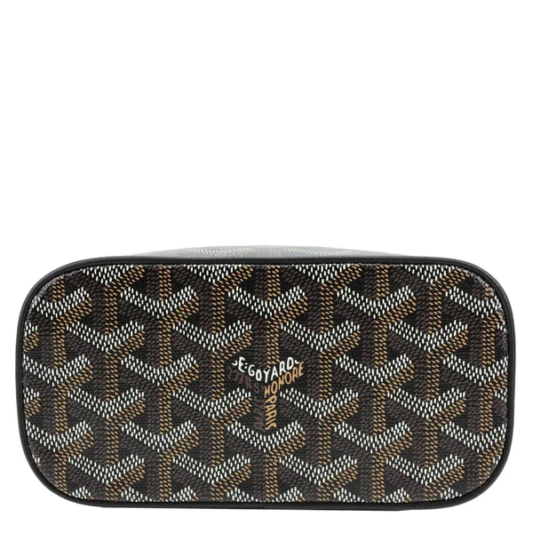 GOYARD Muse Vanity Case Mini Monogram Chevron Canvas Shoulder Bag Black