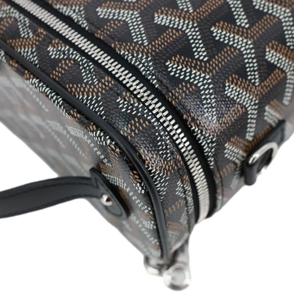 GOYARD Muse Vanity Case Mini Monogram Chevron Canvas Shoulder Bag Black