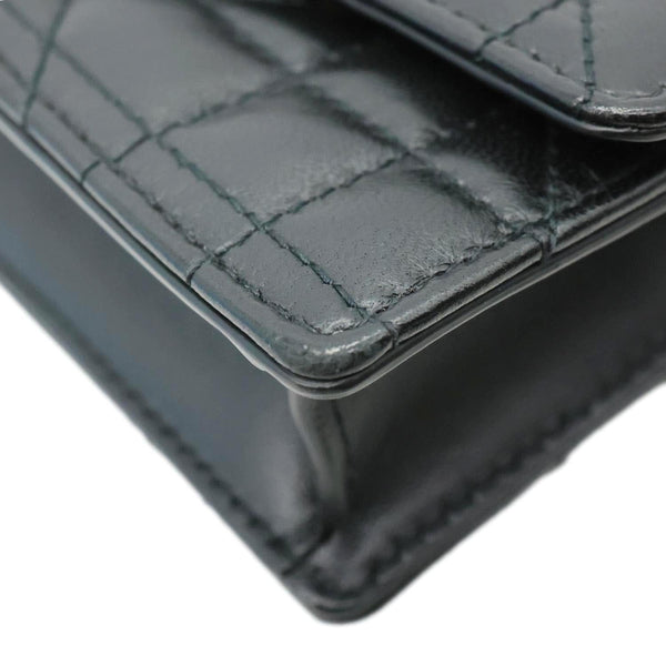 CHRISTIAN DIOR Miss Caro Micro Cannage Lambskin Leather Crossbody Bag Black