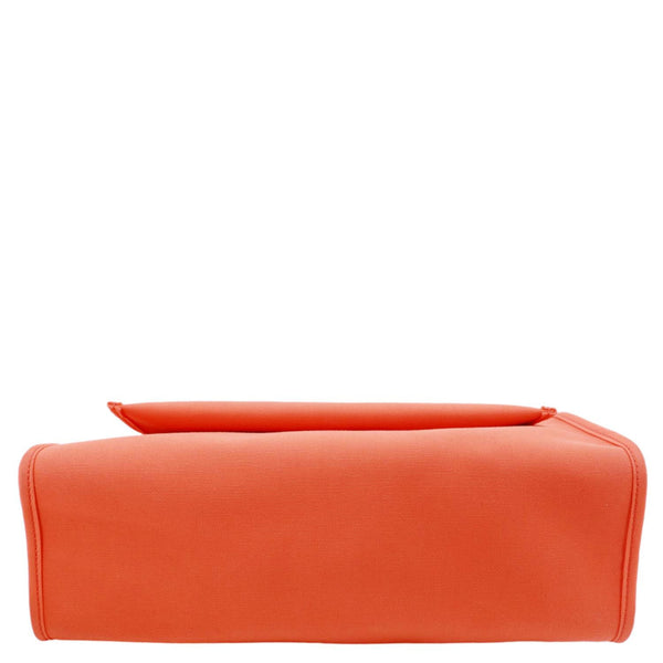 HERMES Herbag Zip 31 PM Vache Hunter Toile Canvas Shoulder Bag Orange