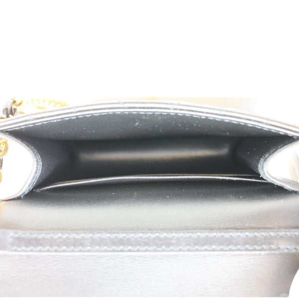 CHRISTIAN DIOR Miss Caro Micro Cannage Lambskin Leather Crossbody Bag Black