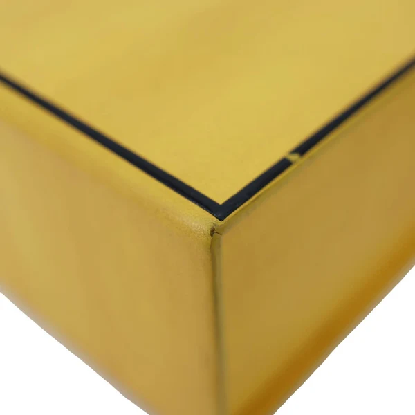 FENDI Vertical Box Vitello Leather Crossbody Bag Yellow