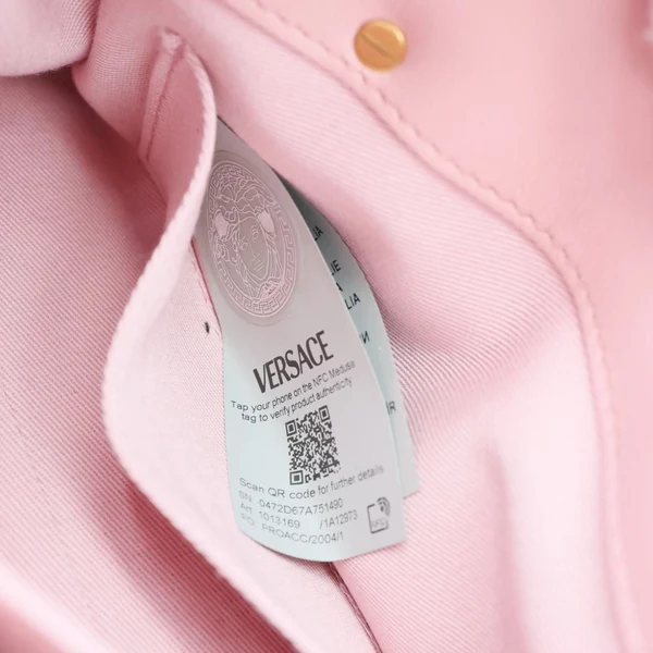 VERSACE Medusa '95 Quilted Leather Tote Bag Pink