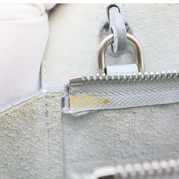 CELINE Nano Belt Grained Leather Shoulder Bag Light Blue
