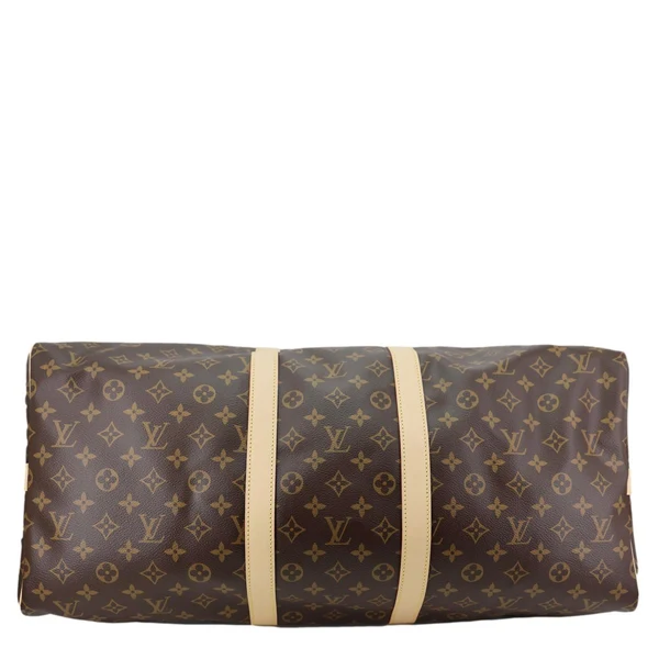 LOUIS VUITTON Keepall 55 Monogram Canvas Travel Bag Brown