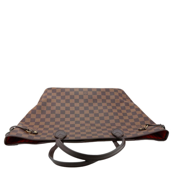 LOUIS VUITTON Neverfull MM Damier Ebene Tote Bag Brown