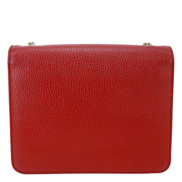 GUCCI Interlocking GG Small Dollar Calfskin Leather Crossbody Bag Red 510304