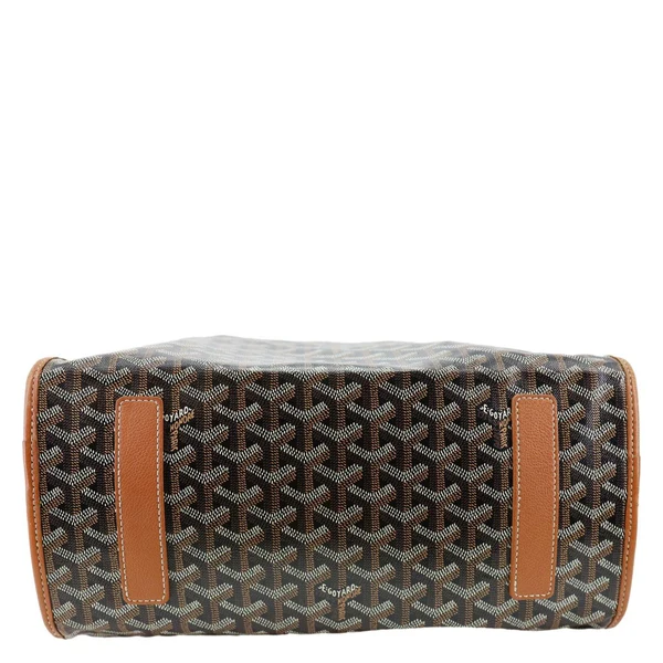 GOYARD Saint Leger Chevron Print Canvas Backpack Brown