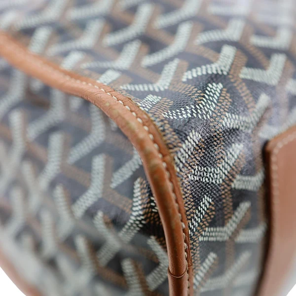 GOYARD Saint Leger Chevron Print Canvas Backpack Brown