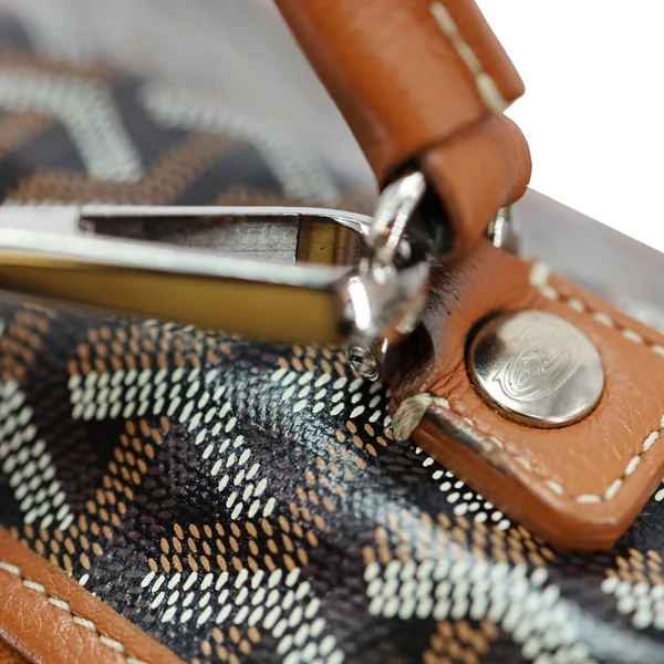 GOYARD Saint Leger Chevron Print Canvas Backpack Brown
