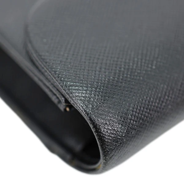 YVES SAINT LAURENT Saffiano Leather Clutch Black